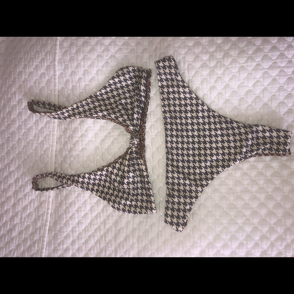 Acacia swimwear HOUNDSTOOTH SET